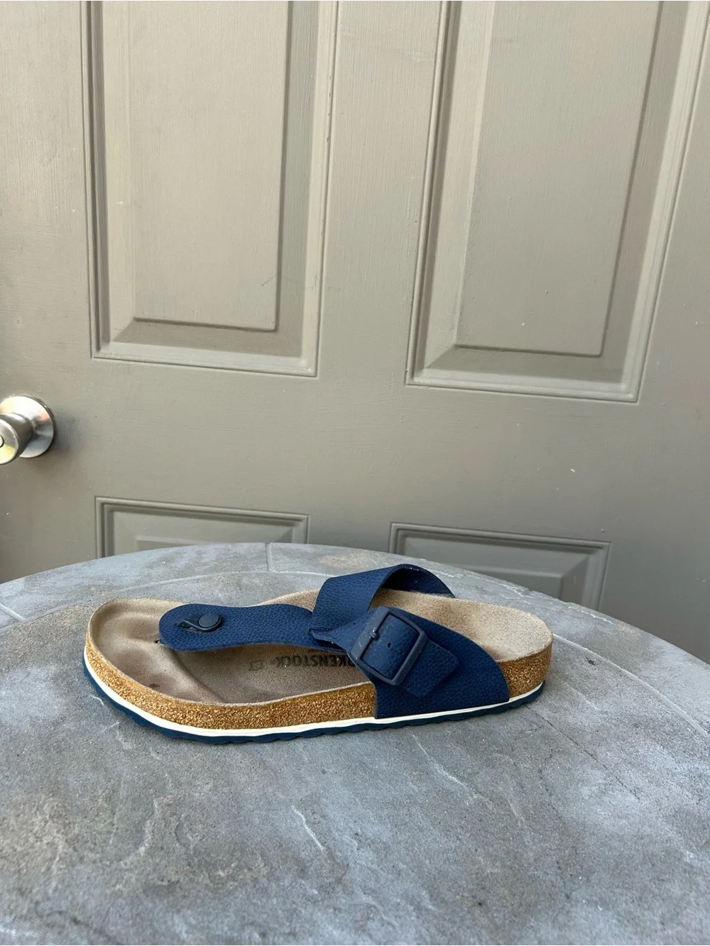 Birken Stock Men Blue Thong Sandals (READ DESCRIPTION)